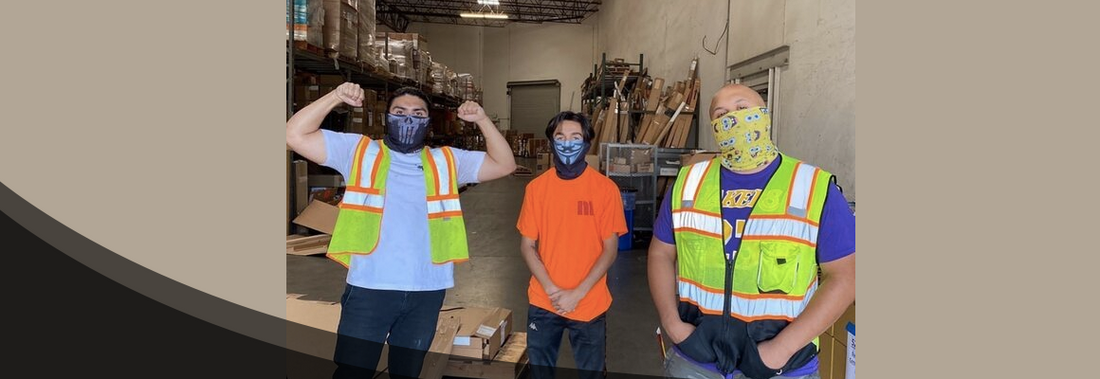 Fleece Face Mask at Work